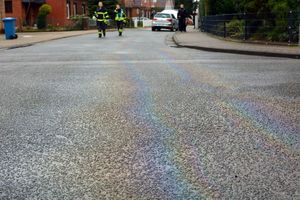 Deutlich zu erkennen - eine frische Oelspur