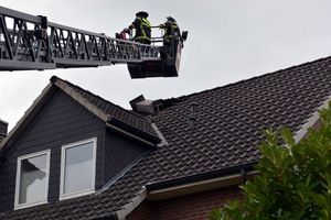 Erste Erkundung von der Drehleiter aus